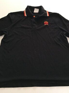 Burger King Employee Worker Uniform Polo Shirt Men Small Black